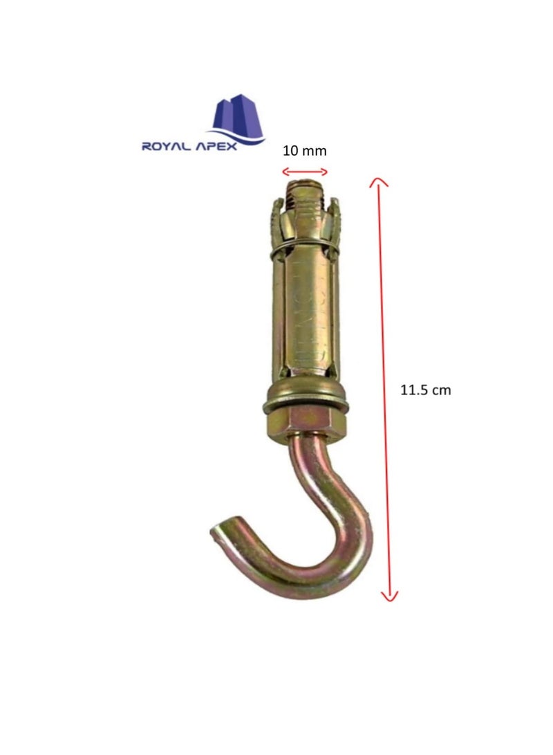 عالية القوة درع الغلاف المعدني مغلق هوك / خطاف العين | Open Hook Anchor Bolt Pack of 5 (Open HOOK ، 10 مم)  - Image 3