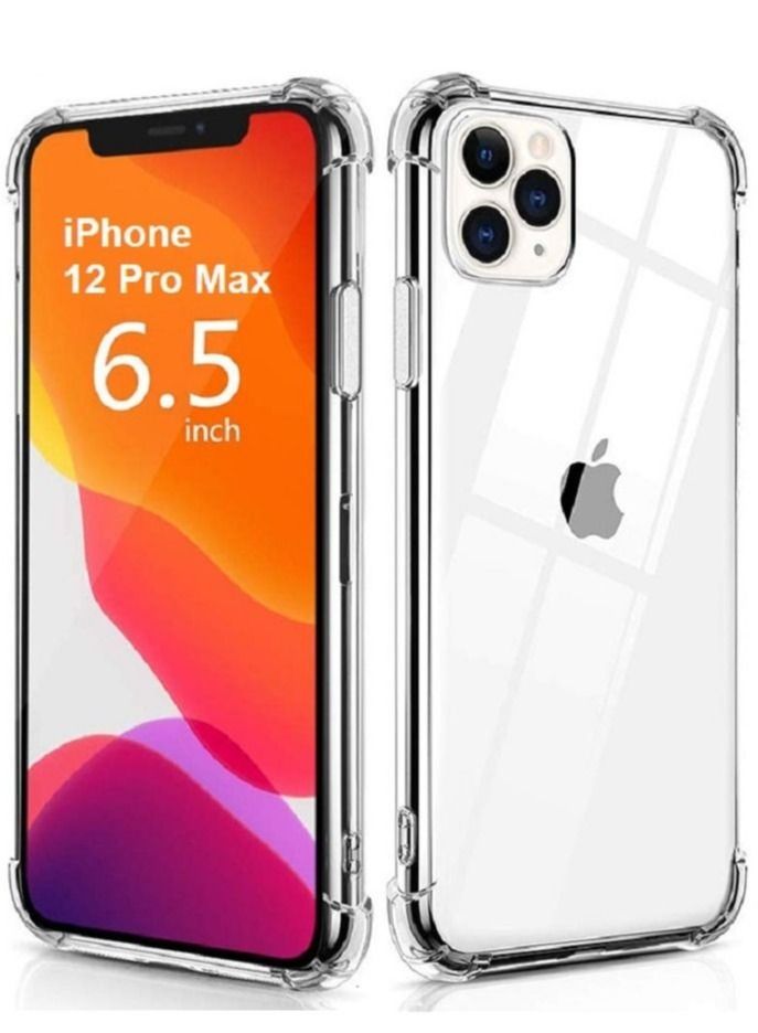 iPhone 12 Pro Max Clear Case Shockproof Reinforced Corners Transparent Soft Ultra Slim TPU Back Cover 6.5 inch - Image 1