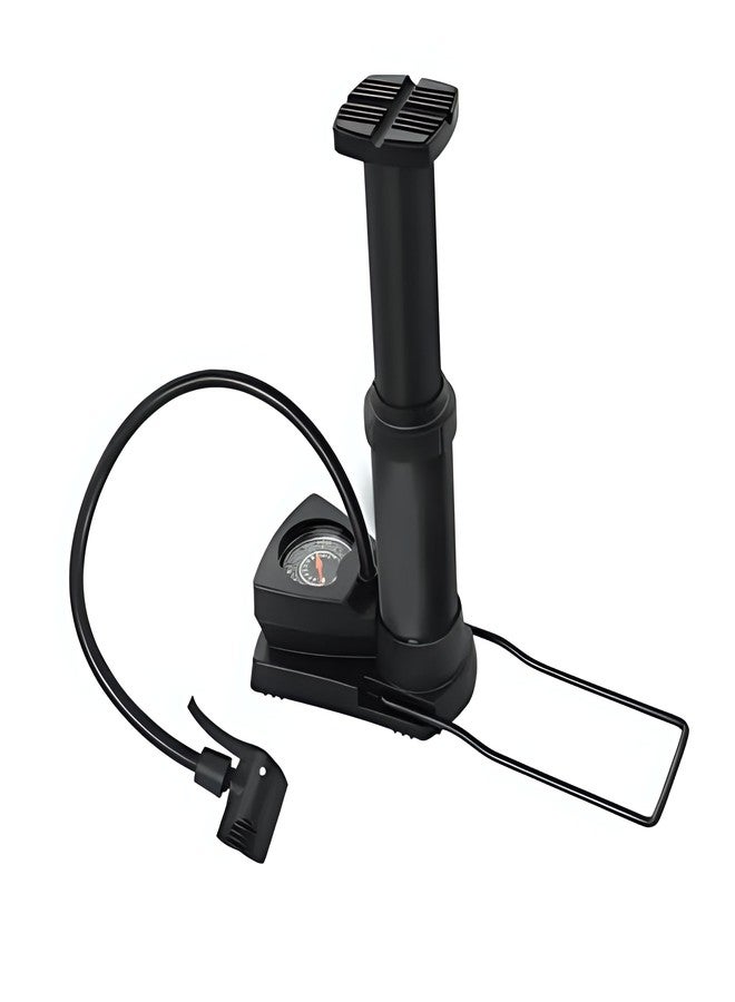 DeoDap Portable High Pressure Foot Air Pump | Cycle Pump for Bicycle and Bike | Heavy Compressor Cylinder with Pressure Gauge Floor Pump for Motorbike for Cars, Bicycle, Football (Black) - Image 2