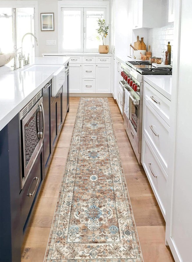 Pauwer Long Hallway Runner Rug 2'6''x12', Boho Washable Runner Rugs with Rubber Backing, Non Slip Carpet Runner for Hallways, Farmhouse Rug Runners for Kitchen Laundry Room Entryway - Image 4