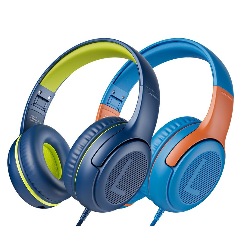 awatrue Kids Headphones Wired Toddler Headphones with Microphone, Over-Ear Headphones, 85/94dB Volume-Limiting, 3.5mm Jack, Foldable On-Ear Design - Safe & Comfortable for Learning BRBO - Image 1