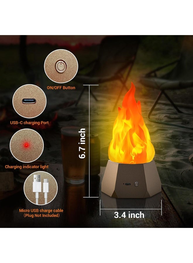 SKT Shiketro Flame lamp with three modes for outdoor camping decorations and indoor mood lighting - Image 2