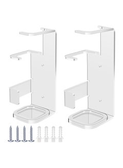 2Pcs Sword Wall Mount Holder, Transparent Acrylic Light Sabre Display Rack, Sword Duel Crossed Display Holder, Double Light Sword Holder, Wall-Mounted Sword Stand Display for Light Saber Sword