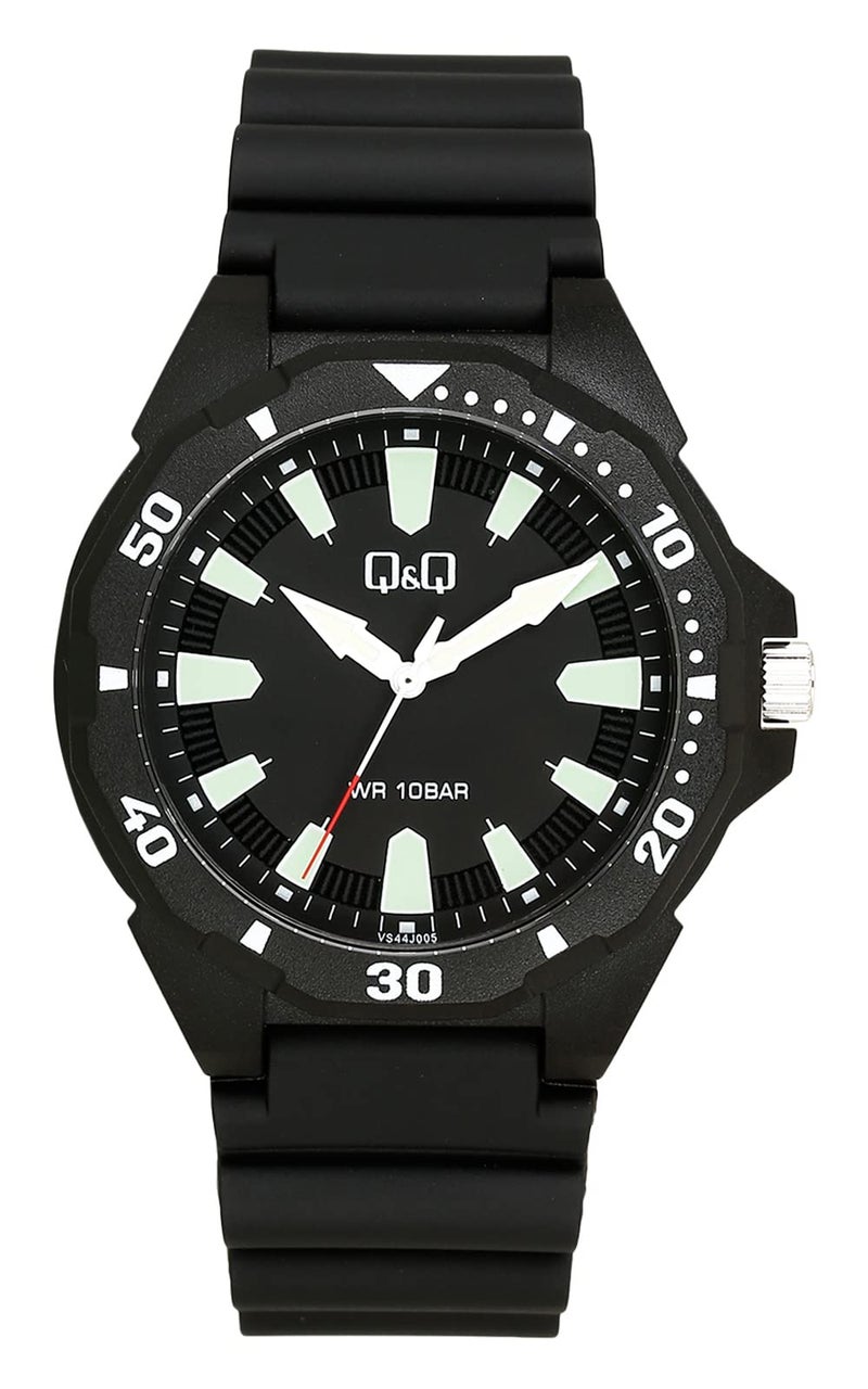 Q&Q Black Dial Men's Analogue Watch (Black) - Image 5