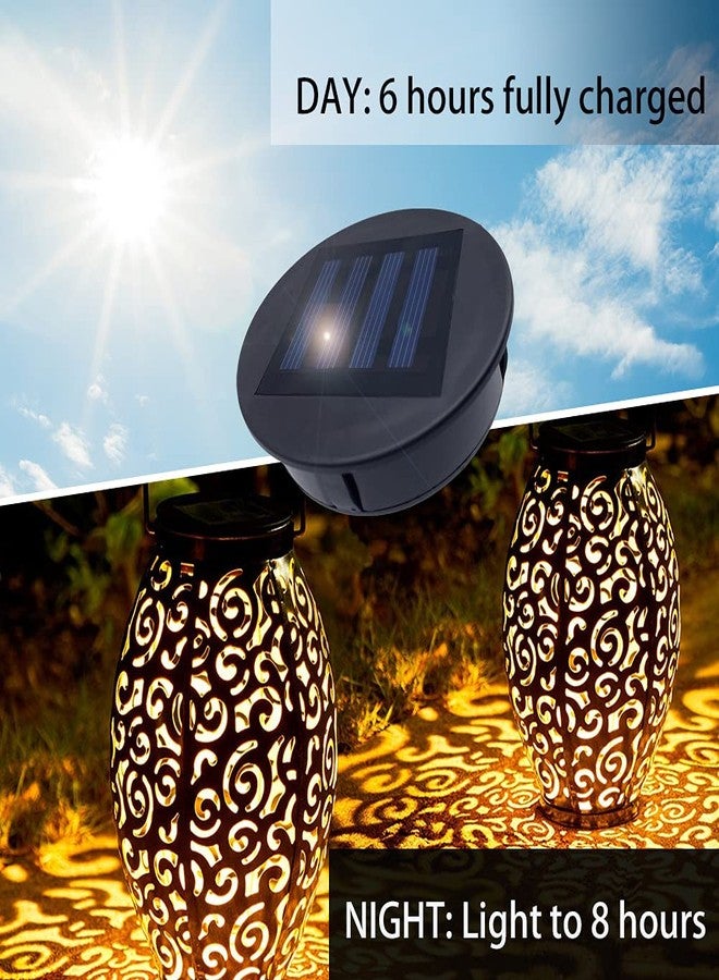 Misawce 2 Pack Solar Lights Replacement Top for Lanterns, Waterproof Round Solar Lanterns Replacement Accessories for Outdoor Hanging Lanterns DIY Table Lights Garden Patio Decor（3.15 inch） - Image 3