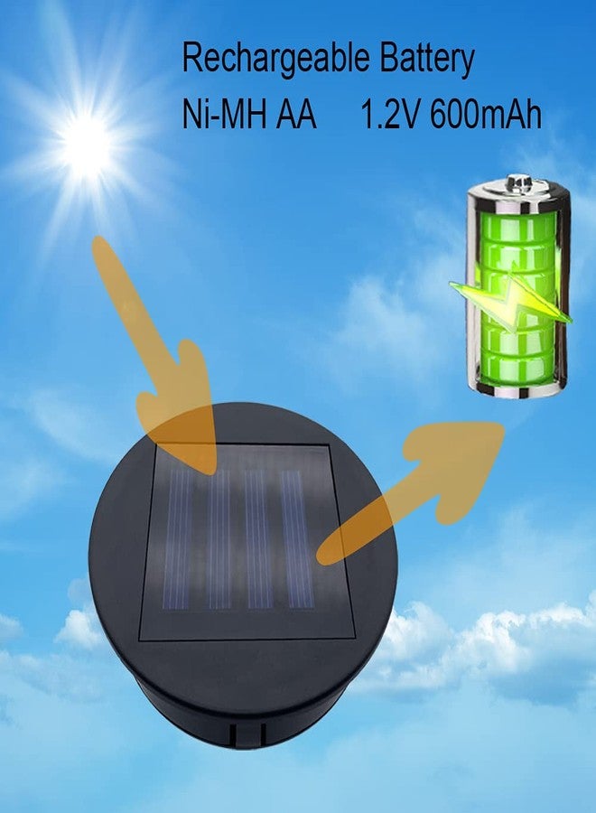 Misawce 2 Pack Solar Lights Replacement Top for Lanterns, Waterproof Round Solar Lanterns Replacement Accessories for Outdoor Hanging Lanterns DIY Table Lights Garden Patio Decor（3.15 inch） - Image 5