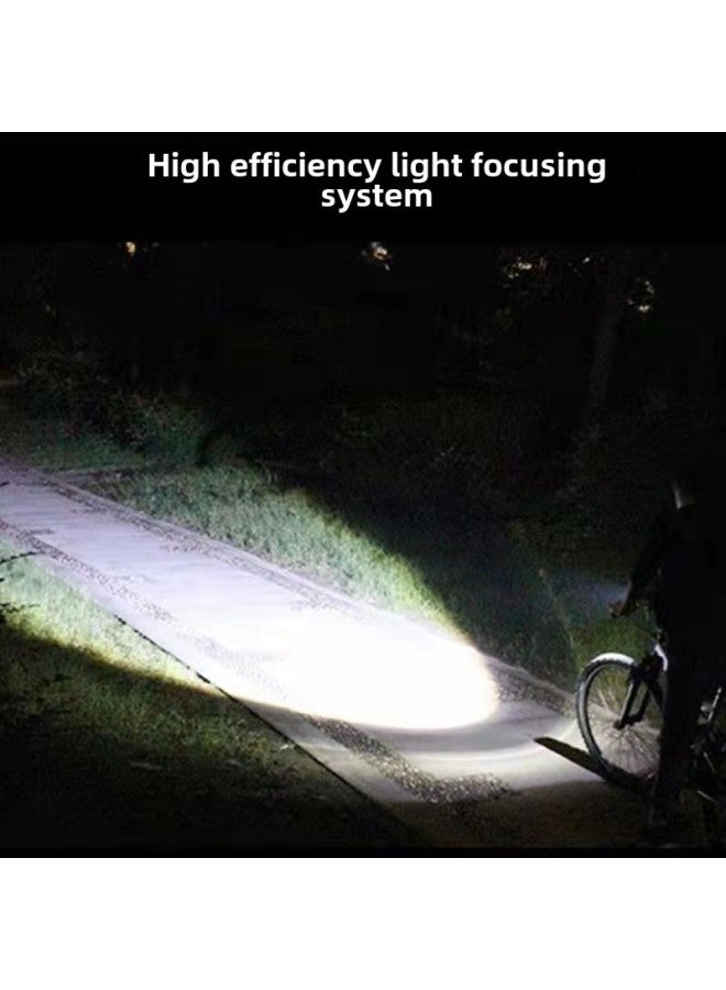 Bicycle Night Riding Headlight Rechargeable Waterproof Strong Light Flashlight Focus Long-range Mountain Bike Astigmatism Light Cycling Outfit-Product Specifications:High Brightness-200w USB Direct Charging Car Clip + Zoomable + Tail Light  - Image 4