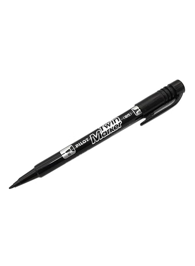 PILOT Twin Tip Marker – Black Ink, Dual Tip Writing, Smooth & Quick Dry (Pack of 6) - Image 2