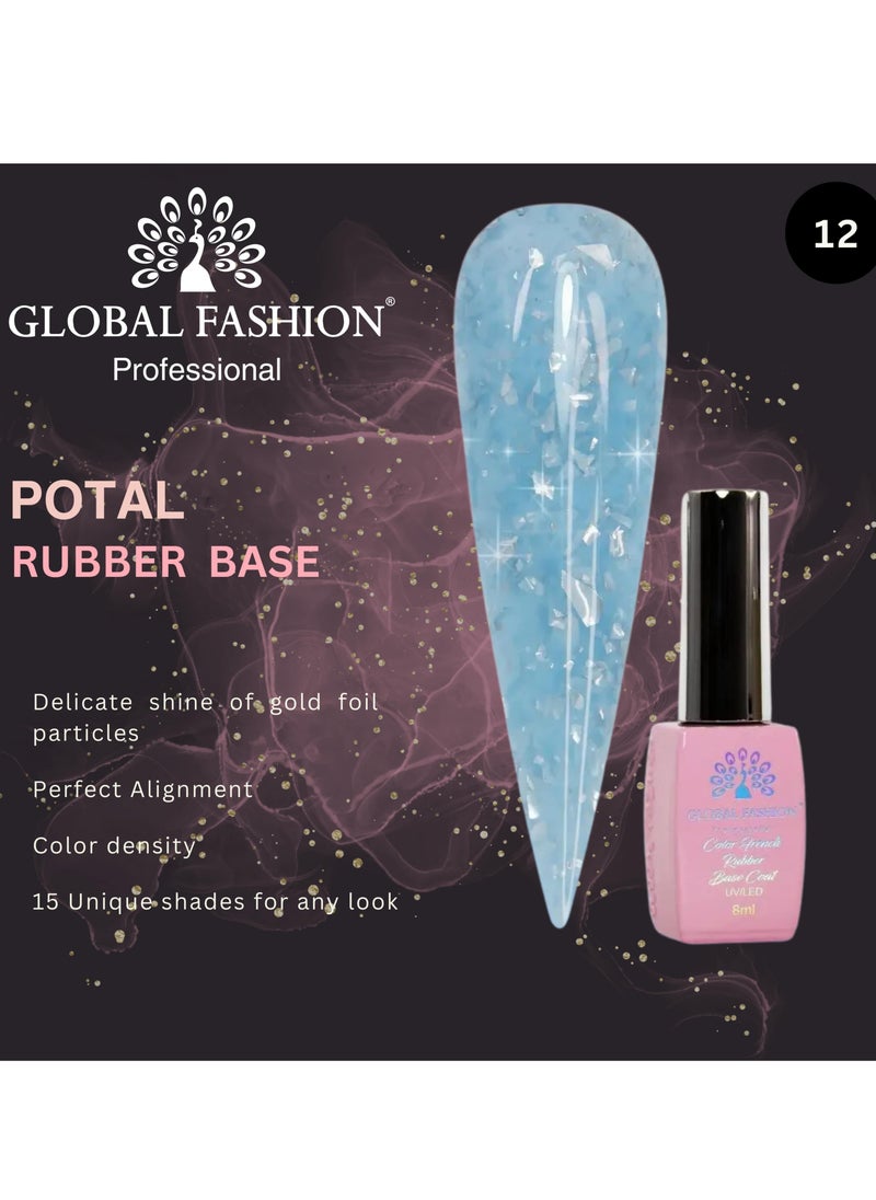 GLOBAL FASHION GLOBAL FASHION-POTAL RUBBER BASE COAT-8ML (12)  - Image 2