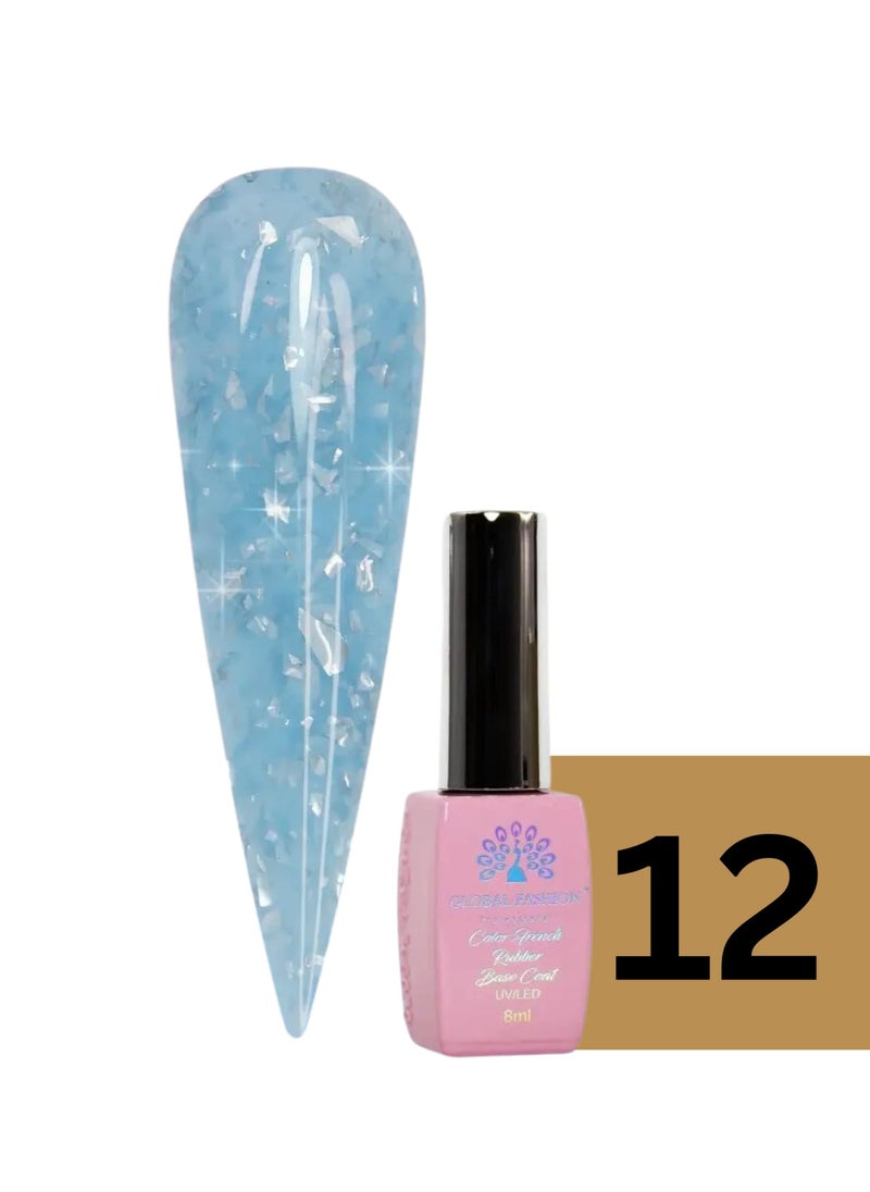 GLOBAL FASHION - GLOBAL FASHION-POTAL RUBBER BASE COAT-8ML (12) - Image 1