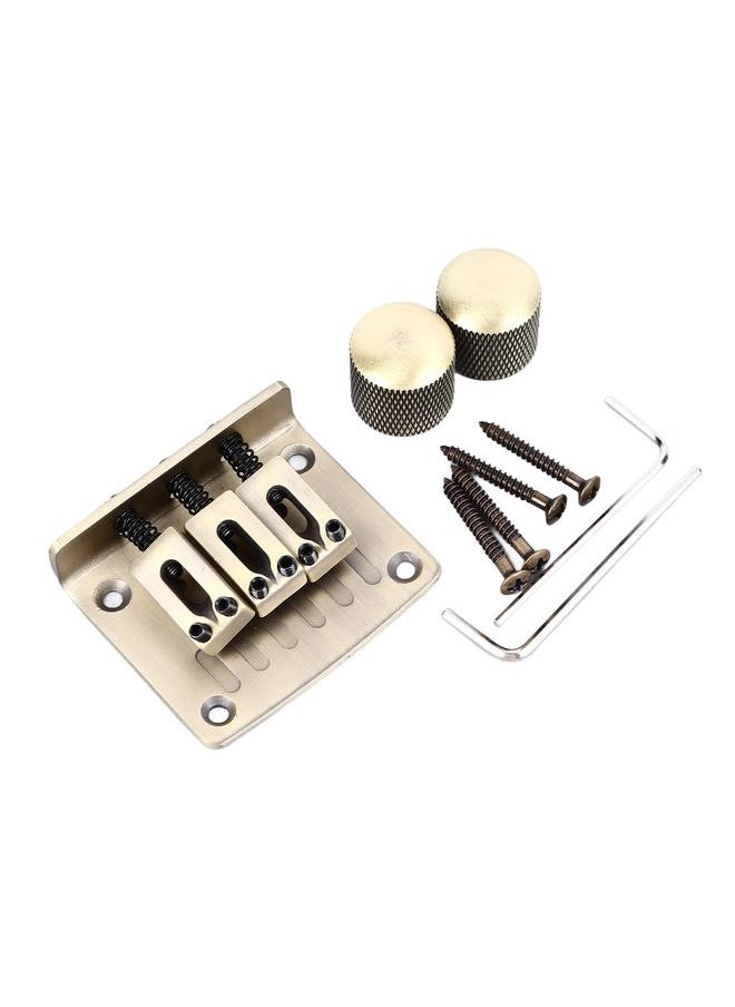 Electric Bass Bridge Set 4 String Fixed Bridge Replacement with Mounting Parts Musical Instrument Accessories