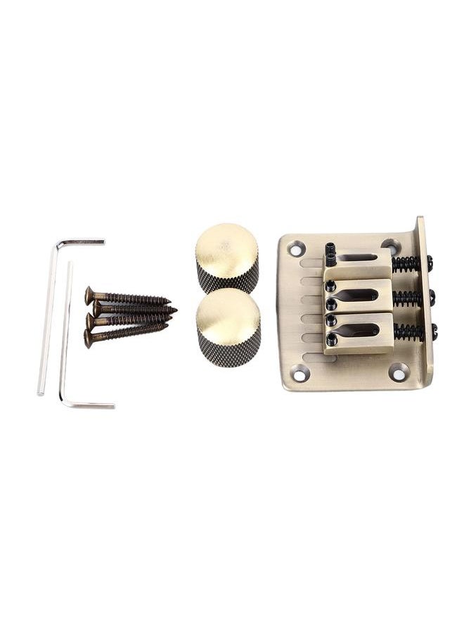 Electric Bass Bridge Set 4 String Fixed Bridge Replacement with Mounting Parts Musical Instrument Accessories