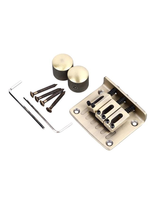 Electric Bass Bridge Set 4 String Fixed Bridge Replacement with Mounting Parts Musical Instrument Accessories
