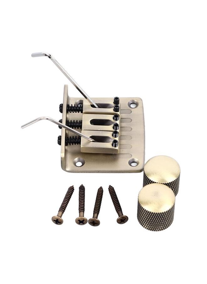 Electric Bass Bridge Set 4 String Fixed Bridge Replacement with Mounting Parts Musical Instrument Accessories