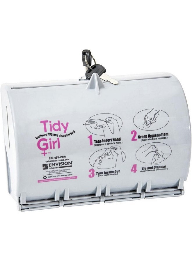 Tidy Girl TGUDPV2 Tidy Girl Plastic Feminine Hygiene Disposal Bag Dispenser, Gray