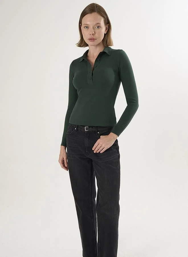 FELIX HARDY Polo Neck Buttoned Pullover