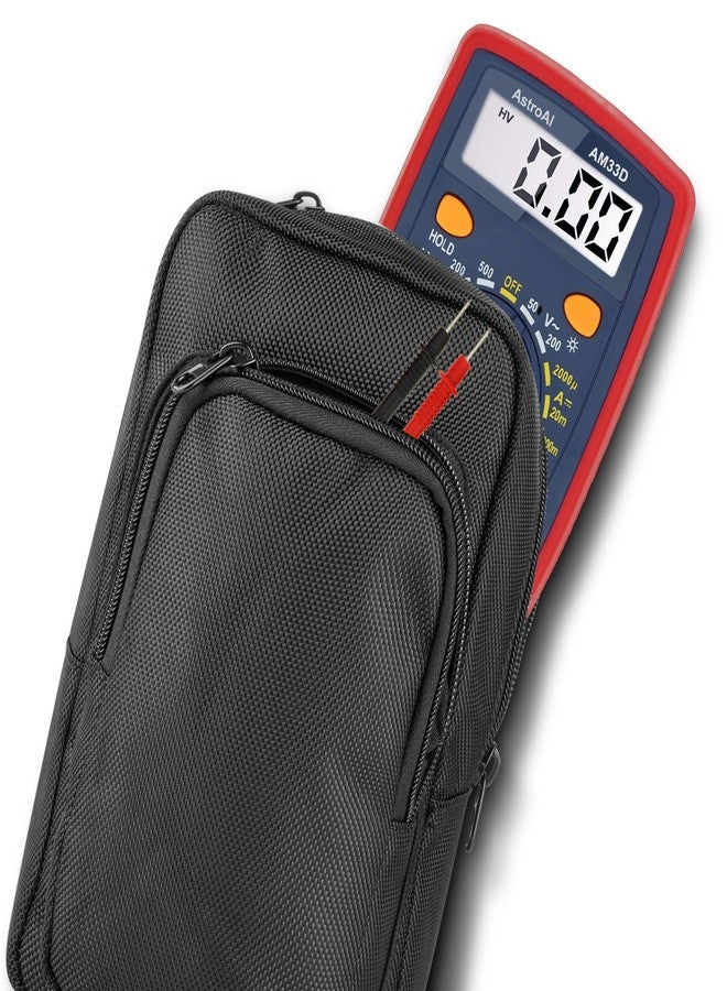 Homakover Multimeter Case Compatible for Fluke 117/115/116/114/113/177/178/179, Crenova MS8233D, Extech EX330, TRMS 6000 Counts Volt Digital Multimeter-Black - Image 4
