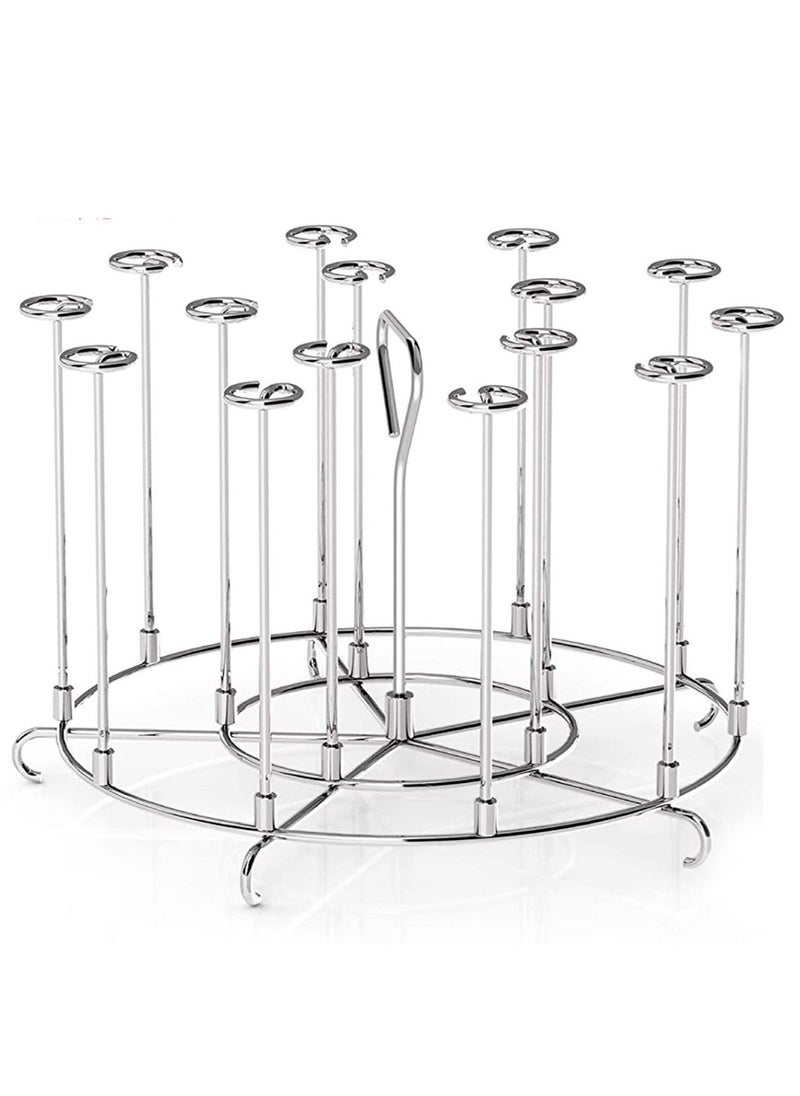 Air Fryer Skewer Rack Stand, Air Fryer Skewers Rack Holder, Stainless Steel Kebab Stand, 8 Qt Stainless Steel Grills Rack for Air Fryer, Kebab Stand Accessories for Ninja Air Fryer - Image 1