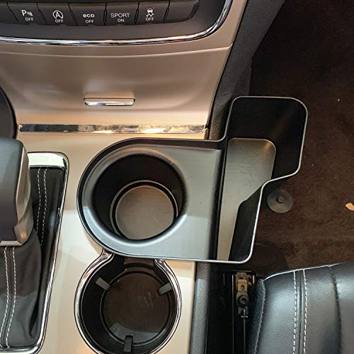 JeCar صندوق تخزين عصا التروس JeCar لنقل الحركة اليدوي، صينية تخزين جانبية، ملحقات داخلية لجيب جراند شيروكي WK2 من 2011-2019، أسود - Image 5