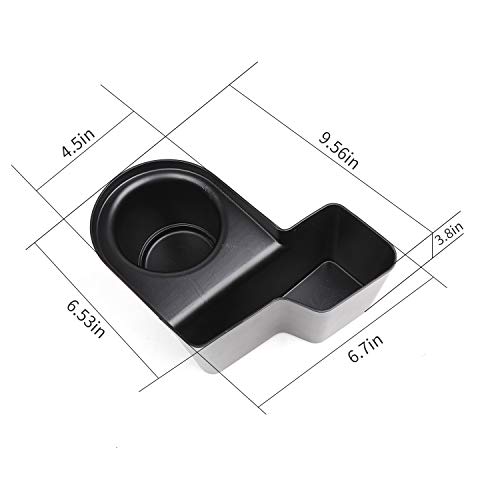 JeCar صندوق تخزين عصا التروس JeCar لنقل الحركة اليدوي، صينية تخزين جانبية، ملحقات داخلية لجيب جراند شيروكي WK2 من 2011-2019، أسود - Image 3