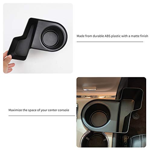 JeCar صندوق تخزين عصا التروس JeCar لنقل الحركة اليدوي، صينية تخزين جانبية، ملحقات داخلية لجيب جراند شيروكي WK2 من 2011-2019، أسود - Image 2