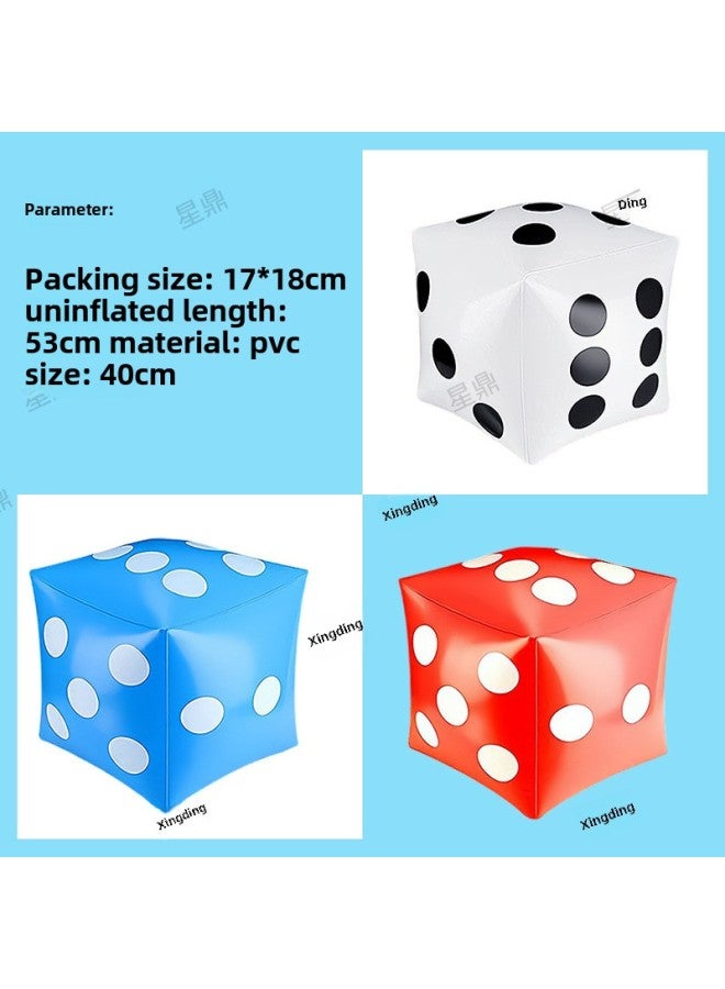 Inflatable Dice Nightclub Stage Game Large Dice Toy Bar Decoration Props Inflatable Dice Custom Processing-Color:White-Specifications:30cm  - Image 5