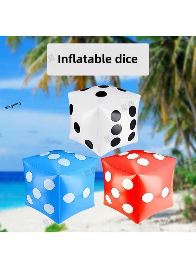 Inflatable Dice Nightclub Stage Game Large Dice Toy Bar Decoration Props Inflatable Dice Custom Processing-Color:White-Specifications:30cm  - Image 2