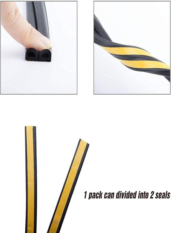 NISHIV D Shape Self-Adhesive EPDM Sealing Strip Rubber Insulation Weather Proof dust Proof Sound Proof Insect Blocker Collision for Door-Window 6 Meters (Pack of 1) (2 X 3 M, Brown) - Image 5