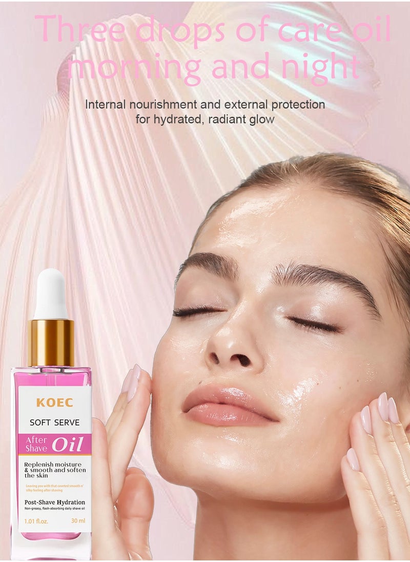 KOEC - After Shave Oil for Women - Strawberry & Vanilla Scent, Soft Serve, Prevents Ingrown Hairs & Dryness, Suitable for All Skin - Image 1