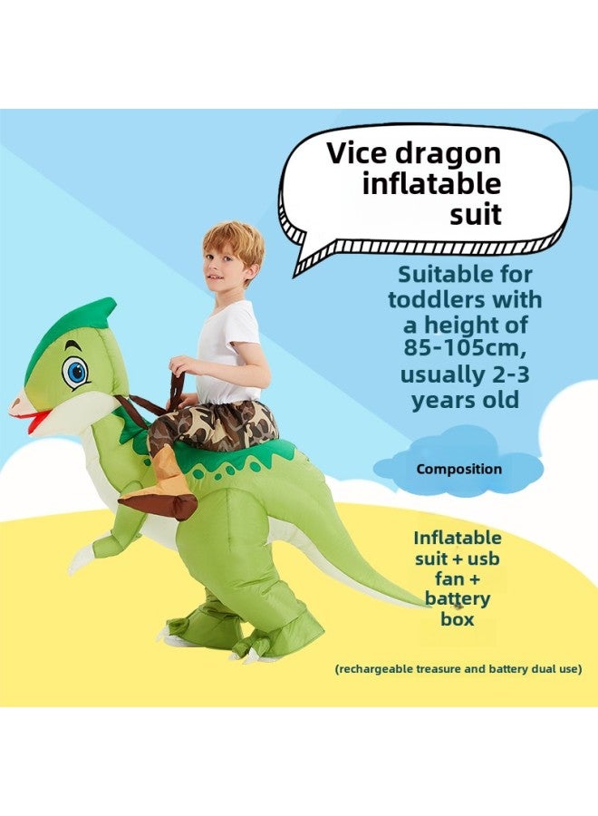 Funny Dress Funny Funny Dress Animal Mount Triceratops Dinosaur Children Inflatable Clothes Year Gift-Color:Vice Dragon—toddler  - Image 1