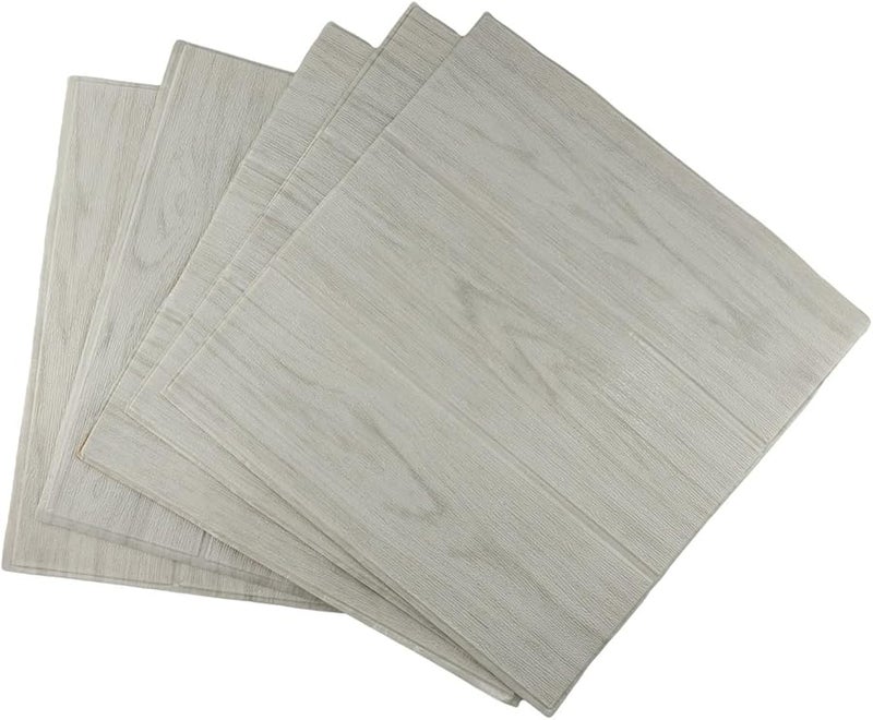 White Oak 3D Tile Stone Brick Wall Sticker 20 PCS Soft Foam Panels Self Adhesive Peel and Stick Decor - Image 3