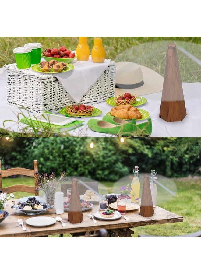 PIAOPIAONIU 3 PCS Fly Fan for Tables Fan Fly Portable Wood Grain Table Fan,for Outdoor - Image 5