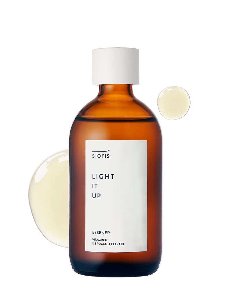 Sioris Light It Up Essener 100ml 3.38fl.oz. Ballon Flower&Broccoli Extract Skin Moist, revitalized and Luminous Korean Skincare - Image 1