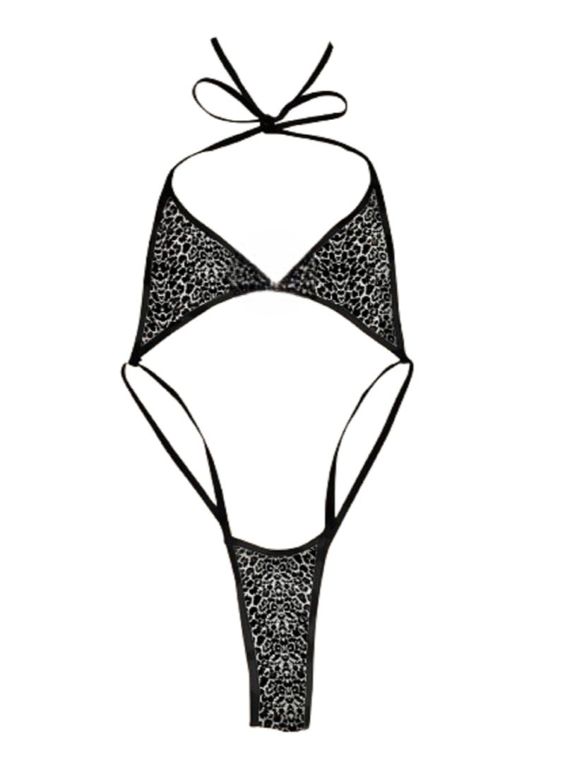 MANIKAN MANIKAN Women's Set with Bra and Neck Strap Featuring Connected Straps from Top to Bottom one piece 