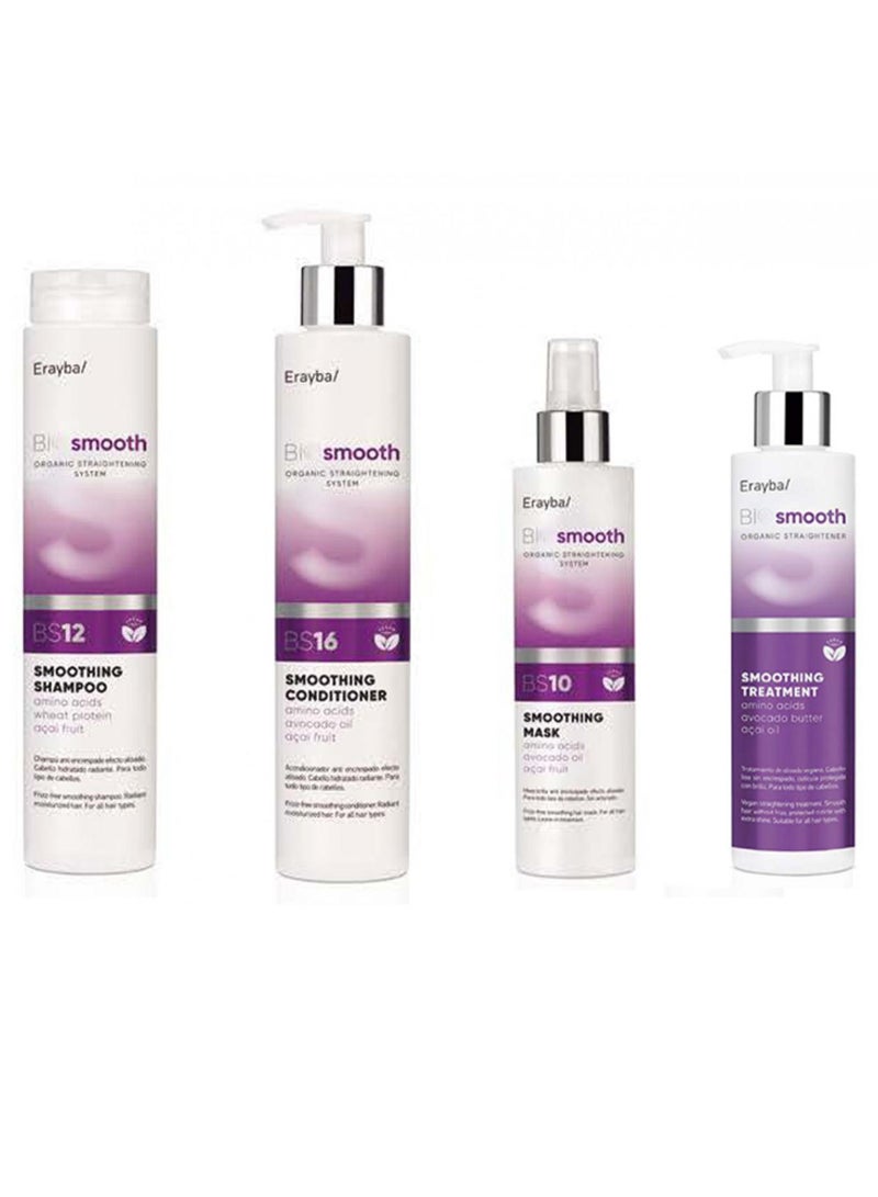 Erayba Bio Smooth & Aftercare Set Protein 200ml BS12 Shampoo 250ml BS16 Conditioner 250ml BS10 Mask150ml - Image 1