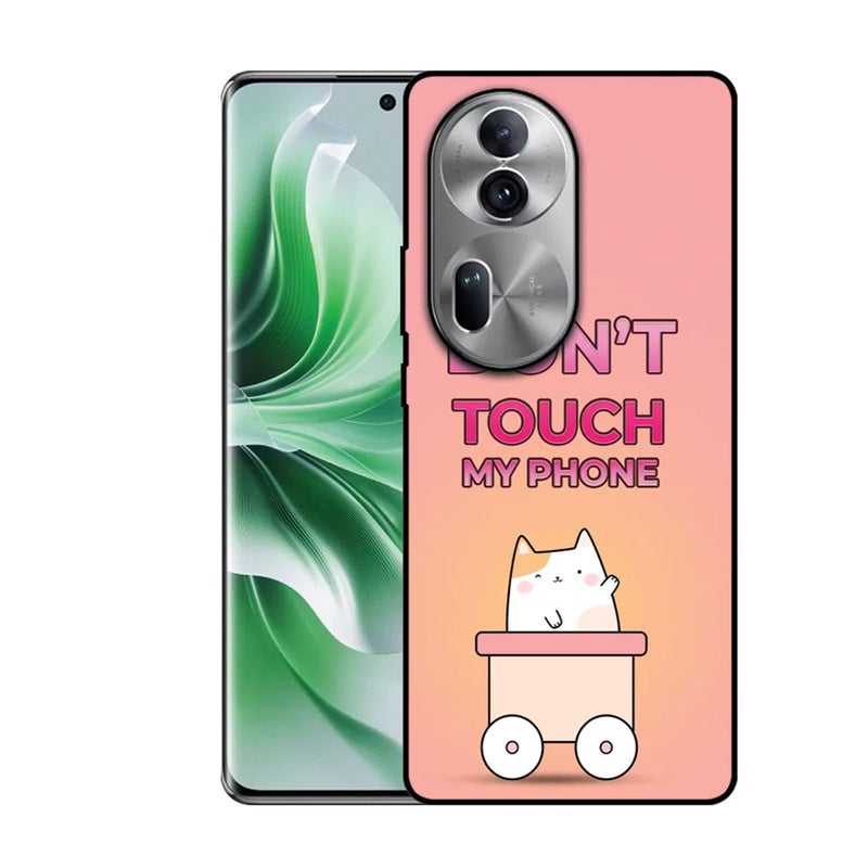 الصيد العين غطاء حماية مطبوع لهاتف Oppo Reno 11 - لا تلمس هاتفي - Image 1