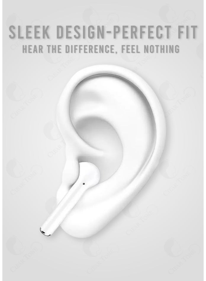 أونتايم سماعات TWS اللاسلكية – سماعات بلوتوث مزودة بمحركات ۱۲ مم قوية ذات صوت جهير عميق | تحكم باللمس | مقاومة للماء بمعيار IPX4 وبنية ABS متينة وقوية | علبة شحن ۲۸۰ مللي أمبير | مثالية لأجهزة iOS وأندرويد - Image 5