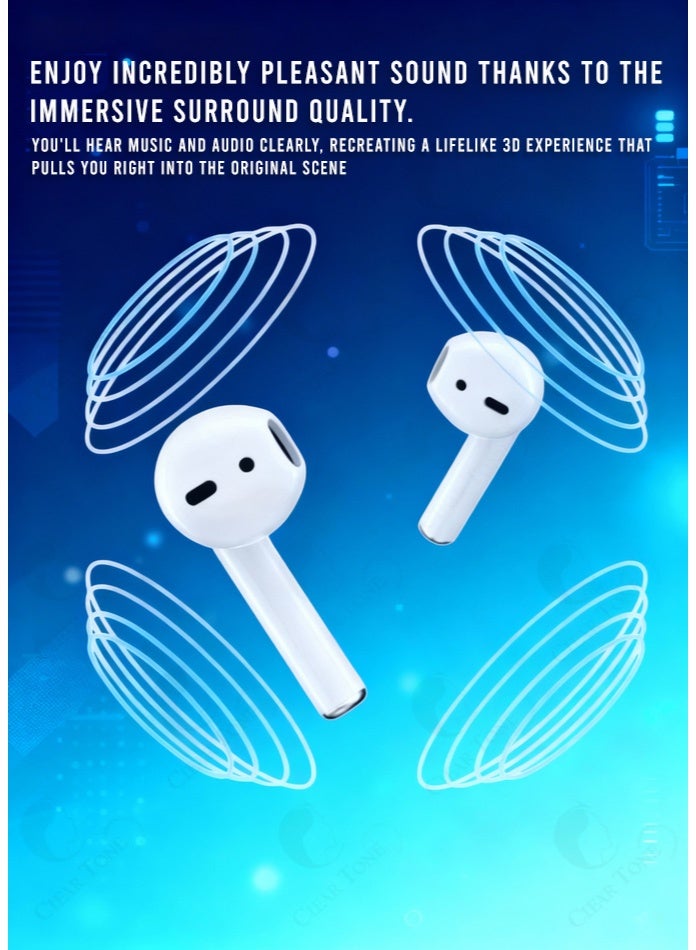 أونتايم سماعات TWS اللاسلكية – سماعات بلوتوث مزودة بمحركات ۱۲ مم قوية ذات صوت جهير عميق | تحكم باللمس | مقاومة للماء بمعيار IPX4 وبنية ABS متينة وقوية | علبة شحن ۲۸۰ مللي أمبير | مثالية لأجهزة iOS وأندرويد - Image 4