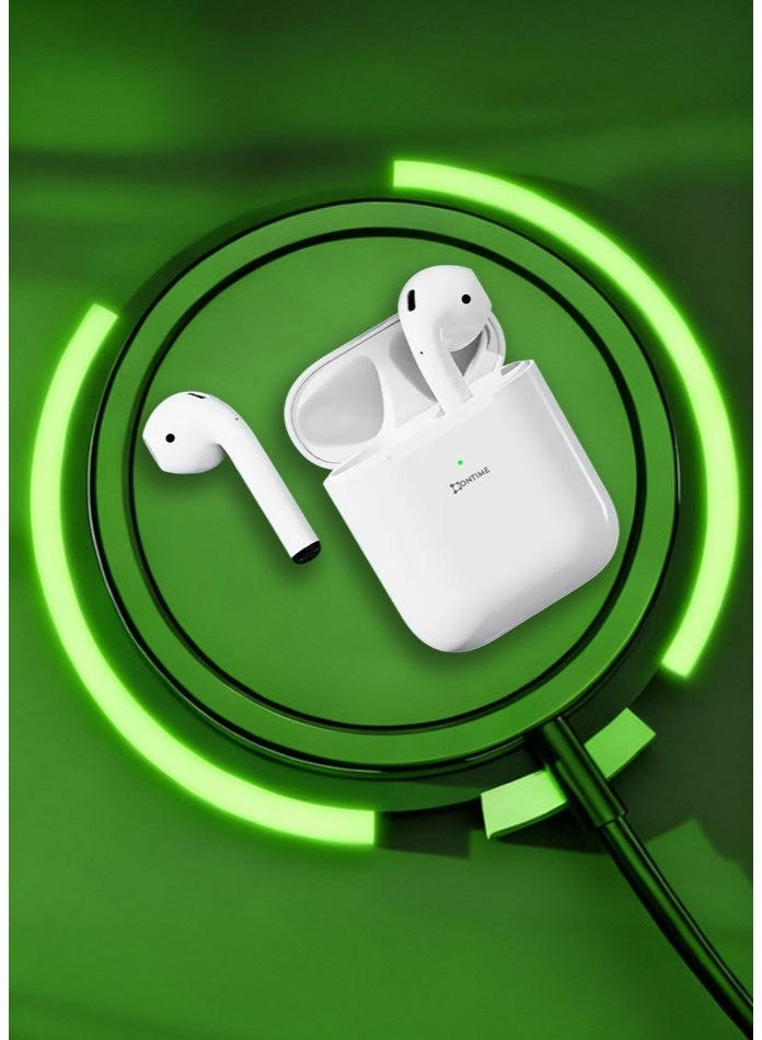 أونتايم سماعات TWS اللاسلكية – سماعات بلوتوث مزودة بمحركات ۱۲ مم قوية ذات صوت جهير عميق | تحكم باللمس | مقاومة للماء بمعيار IPX4 وبنية ABS متينة وقوية | علبة شحن ۲۸۰ مللي أمبير | مثالية لأجهزة iOS وأندرويد - Image 2