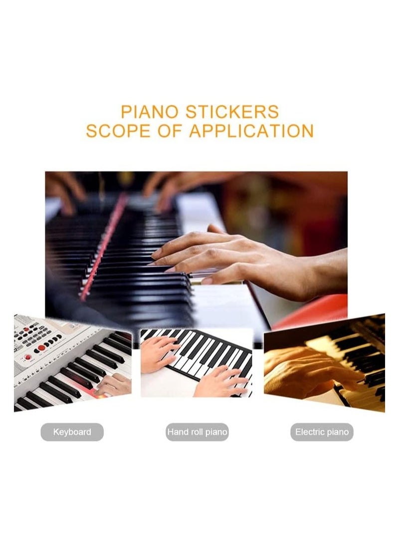 SOLDOUT Transparent Detachable Removable Music Decal Notes Color Piano Keyboard Stickers for 37/49/61/88 Key Keyboards Spectrum Sticker  - Image 5