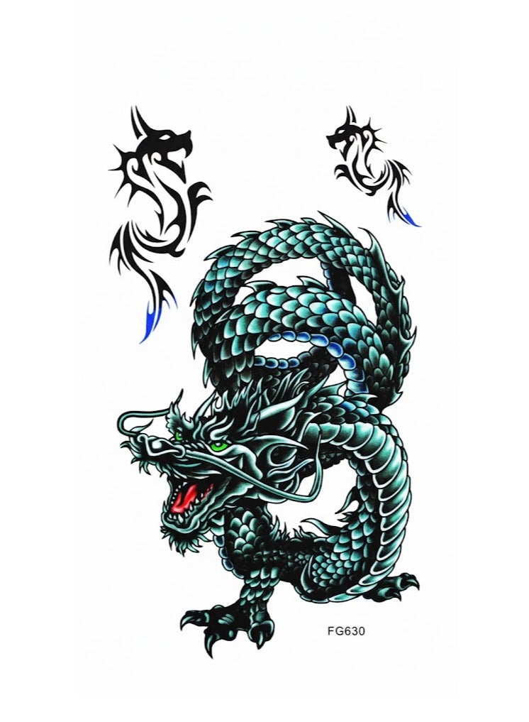 Temporary Tattoo with black dragon Design - Image 1