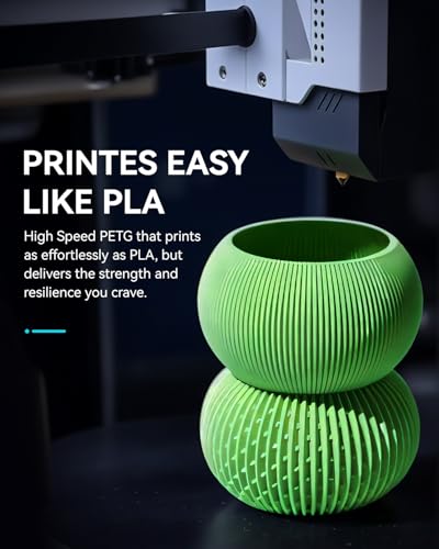 SUNLU High Speed PETG 3D Filament 1.75mm, 30mm/s - 600mm/s Print Range, High Flow Speedy 3D Printer Filament, Fit Most FDM Printers, Bambu Labs Printer etc, 1kg Spool, (Black) - Image 5