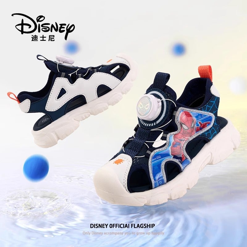 Disney Spider-Man Joint Boys Sandals Summer Baotou Children'S Shoes Swivel Button Sports Beach Shoes - Image 1