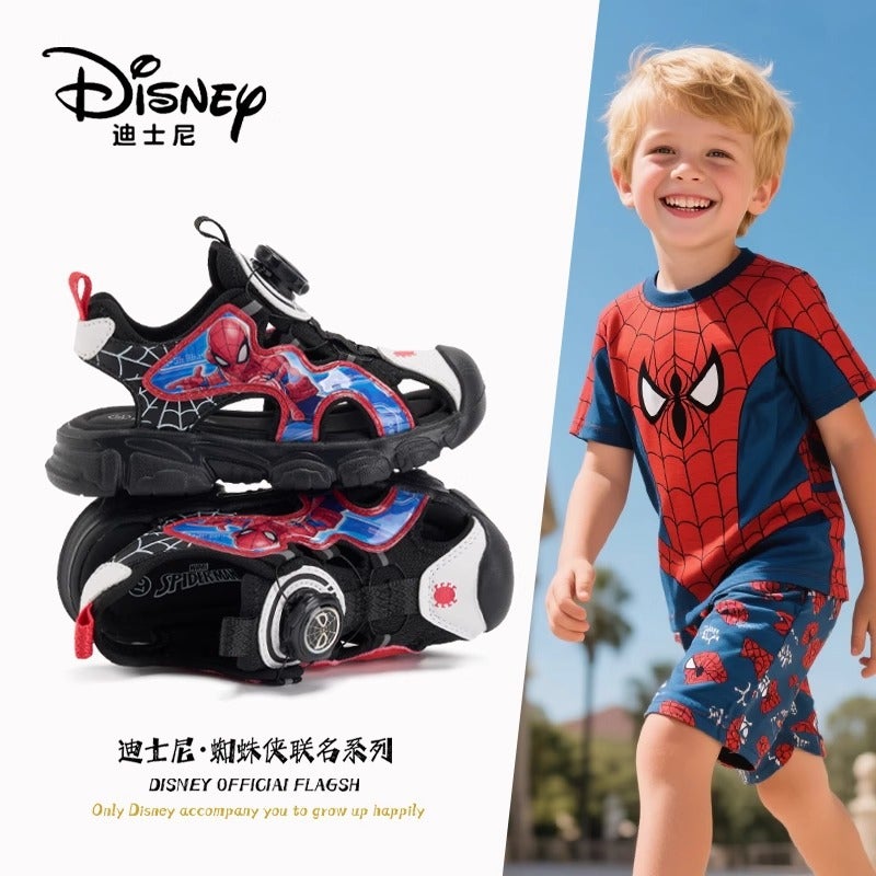 Disney Spider-Man Joint Boys Sandals Summer Baotou Children'S Shoes Swivel Button Sports Beach Shoes - Image 2