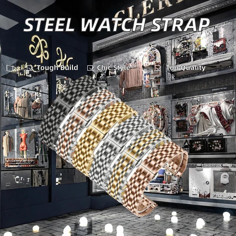 Bluejw High Quality 316 Stainless Steel Watch Strap Replacement with Butterfly Buckle – 10mm 12mm 14mm 16mm 18mm 20mm 22mm Metal Band Bracelet for Men and Women - Image 4