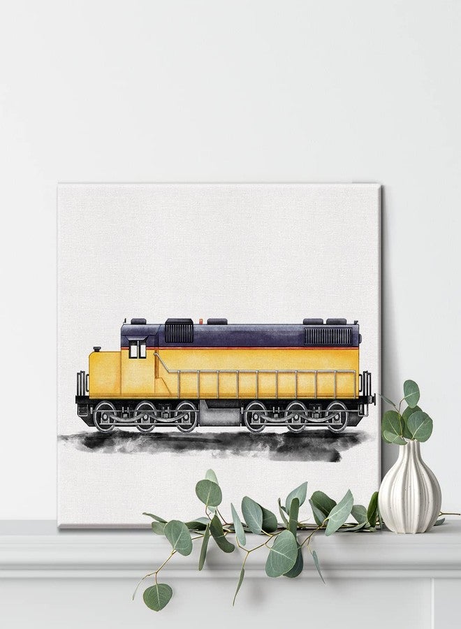 Nvhai Diesel Locomotive Canvas Wall Art Watercolor Transportation Train Canvas Painting Prints for Home Boys Bedroom Wall Decor Framed Artwork Gifts (12x15 Inch) - Image 5