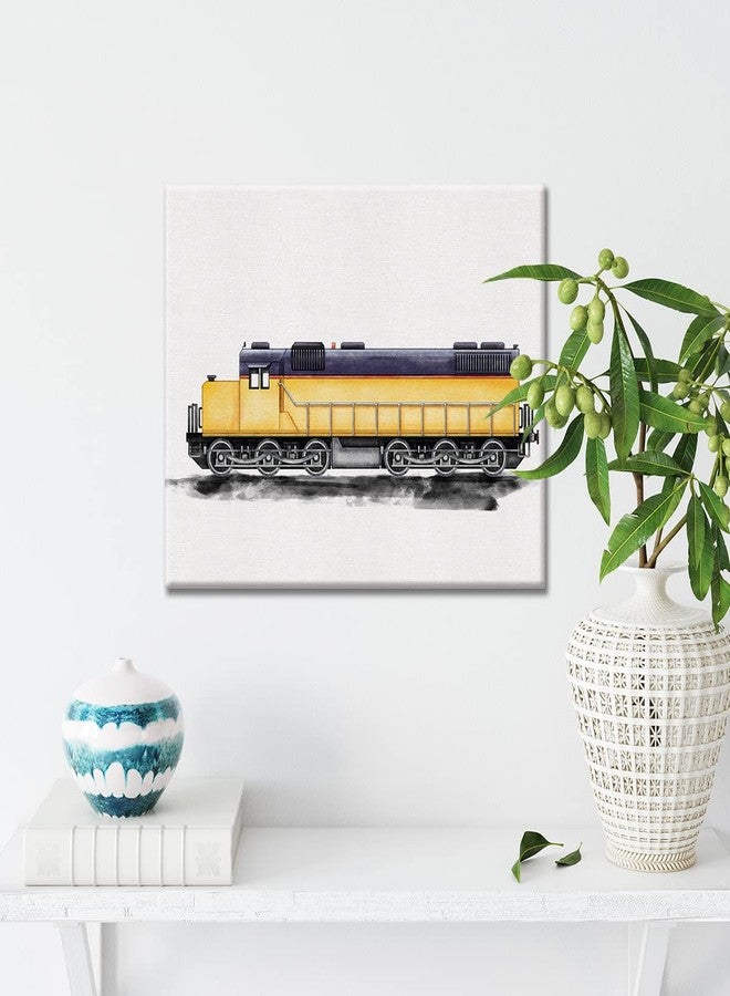 Nvhai Diesel Locomotive Canvas Wall Art Watercolor Transportation Train Canvas Painting Prints for Home Boys Bedroom Wall Decor Framed Artwork Gifts (12x15 Inch) - Image 3