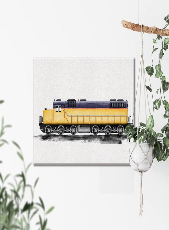 Nvhai Diesel Locomotive Canvas Wall Art Watercolor Transportation Train Canvas Painting Prints for Home Boys Bedroom Wall Decor Framed Artwork Gifts (12x15 Inch) - Image 4