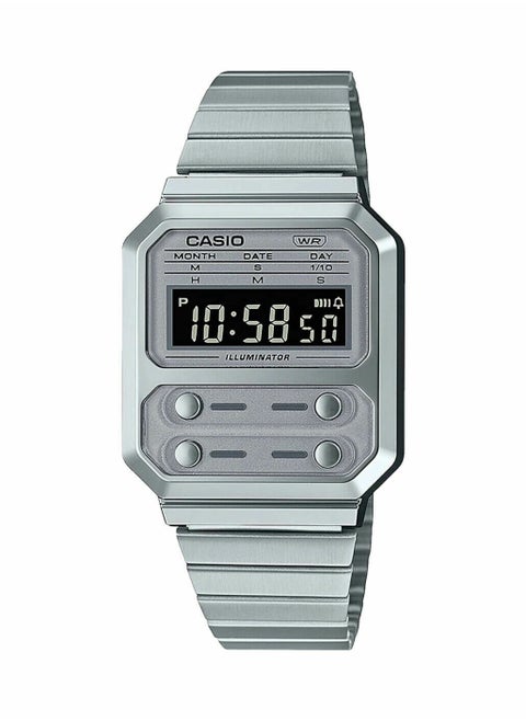 Vintage Monochromatic Youth Digital Watch A-100WE-1B