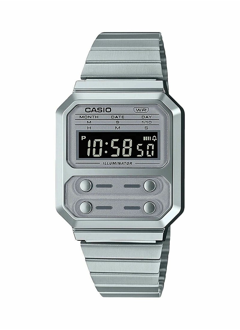 CASIO - Vintage Monochromatic Youth Digital Watch A-100WE-1B - Image 1